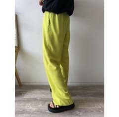 新品 しまむら mayo カラーワイドパンツ Lサイズ ライトグリーンのサムネイル