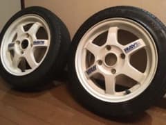 レイズTE37 14インチ2本！5.0J PCD114.3 +45のサムネイル