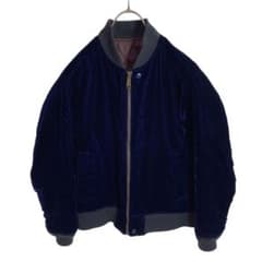定価5万 日本製【ダファー ジャパン】ベロア＆キルティング リバーシブルブルゾン 定価5万 日本製【ダファー ジャパン】ベロア＆キルティング