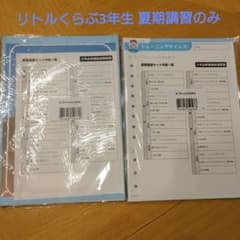 四谷大塚 リトルくらぶ 3年生 夏期講習のみ - メルカリ