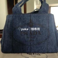 ♡yuka♡様専用PRADA デニム カナパ トートバッグのサムネイル