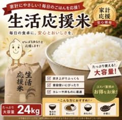 送料無料 新米 令和8年産国産米 生活応援米 24kgのサムネイル