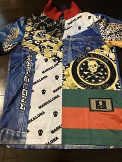 【新品未使用】MARK & LONA ポロシャツ 半袖 パッチワークデザイン 新品未使用】MARK & LONA ポロシャツ 半袖 パッチワークデザイン