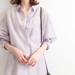 IENA シアーシャツ パープルのサムネイル
