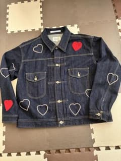 chahchah デニムジャケット ハート 刺繍 Lサイズ セルビッジ セカンド chahchah デニムジャケット ハート 刺繍 Lサイズ セルビッジ セカンド