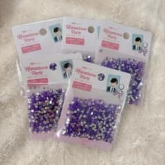 デコ団扇 紫 ラインストーン 2mm 3mm 推し活のサムネイル