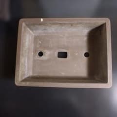 大型　盆栽鉢 陶器 長方形 足付き 植木鉢　稲葉のサムネイル