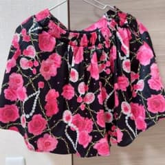 Chain rose jewelry pattern mini skirt