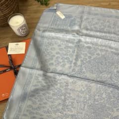 新品HERMESエルメス カレ90 大西洋の出会い 魚海モチーフ シルク