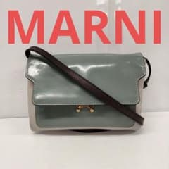 KM084 マルニ極美品 トランク ショルダーバッグ クロスボディ ゴールド 