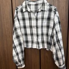 INGNI チェック柄 クロップド丈 長袖シャツのサムネイル