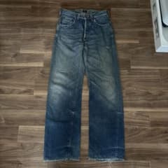 Lee ストレートデニム　シンチバック　ファーパッチ