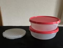 未使用品Tupperware タッパーウェア MMボール小 すのこ付 2個のサムネイル