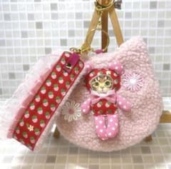 ゆきそら♡④⑨着ぐるみサコッシュポーチと着ぐるみにゃんこコヤンイサムチョン コヤンイサムチョン☆猫ポーチ キーケース いちごくまさん着ぐるみ