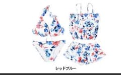 花柄 セパレート水着 4点セット ビキニ　3XＬのサムネイル