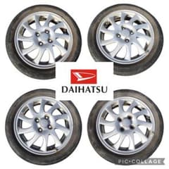 ダイハツ タントカスタム(CBA−L350S)純正アルミホイールとタイヤの 