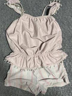 女の子用水着セット 120cm ピンクのサムネイル