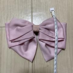 ピンク ヘアリボン バレッタのサムネイル
