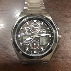 CITIZEN Eco-Drive 電波時計 ブラックソーラーのサムネイル