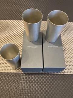 能作　錫　ビアグラス　中古　270mml 3個セットのサムネイル