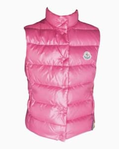 美品】モンクレール MONCLER ダウンベスト ピンク - メルカリ