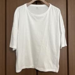 earthmusic&ecologyホワイトラウンドネックワイドTシャツFREEのサムネイル