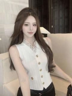 shein dazy アリエク ワンホン 韓国 ホワイト ニット トップス - 3