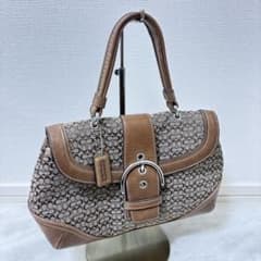 オールドコーチ Vintage COACH 7078 シグネチャー バッグ 茶のサムネイル