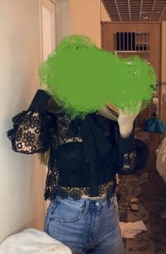 ZARA レースブラウス ブラック Sサイズのサムネイル