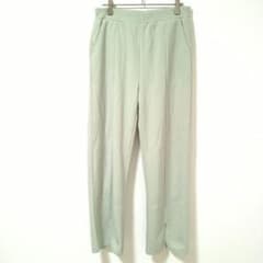 Discoat casual pants, light green, elastic waistband, with slits, size F