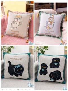 新品未開封　mofusand 日比谷花壇　など　ゴブラン織　クッション　3点