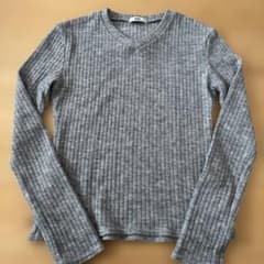 GRL グレー Vネック 長袖トップス
