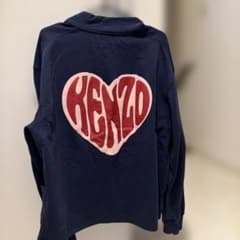 KENZO カーディガン ネイビー ハート刺繍 サイズMのサムネイル