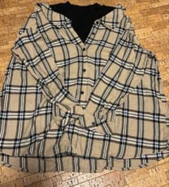 アズノウアズ 重ね着風 チェックシャツ サイズFのサムネイル