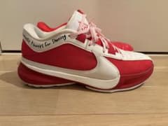 Nike Zoom バスケットボールシューズ レッド/ホワイト - メルカリ