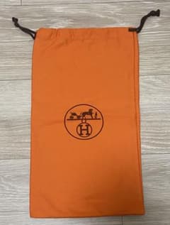 HERMES 巾着袋 保存袋オレンジ① - メルカリ