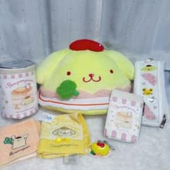 ポムポムプリン ぬいぐるみ まとめ売り　8点　レア物あり レア】 ポムポムプリン 大盛デザイン ぬいぐるみ まとめ売り 7点