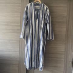 Né-net ネネット　ストライプ柄 ロングシャツ 長袖 ブルー系 サイズ2のサムネイル