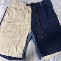 GRAMICC &BEAMSコラボ　ショートパンツ ベージュ/ネイビーのサムネイル