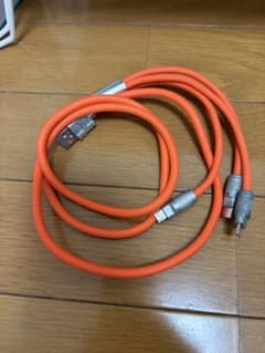 マルチ充電ケーブル オレンジ 3in1のサムネイル
