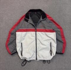90s NIKE ナイロンジャケット　ドローコード付き　黒タグ　oldのサムネイル