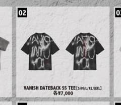 VANISH DATEBACK SS TEE ブラック 半袖Tシャツのサムネイル