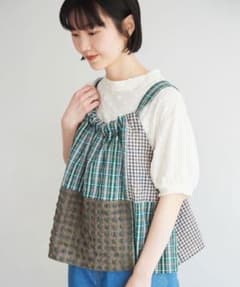 latelier du savon エプロンパッチワークブラウス - メルカリ