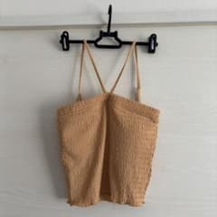 カップ付きキャミ　ショート丈　シンプルキャミソールのサムネイル