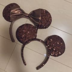 ディズニー カチューシャ ブラウン スパンコール 茶色のサムネイル