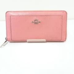 COACH 長財布 ピンク ラウンドファスナーのサムネイル