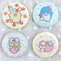 サンリオ 刺繍缶バッジ 4種セットのサムネイル