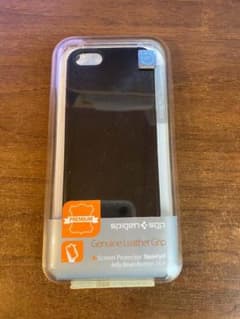 spigen apple iPhone 5s/SE ブラック レザー ケースのサムネイル