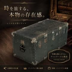圧巻の存在感！ヴィンテージ トランクケース 特大 / ミリタリー調 什器 収納箱 圧巻の存在感！ヴィンテージ トランクケース 特大 / ミリタリー調 什器
