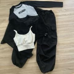 秋服　子供服　キッズ　150 ストリート　ダンス　ブラックのサムネイル